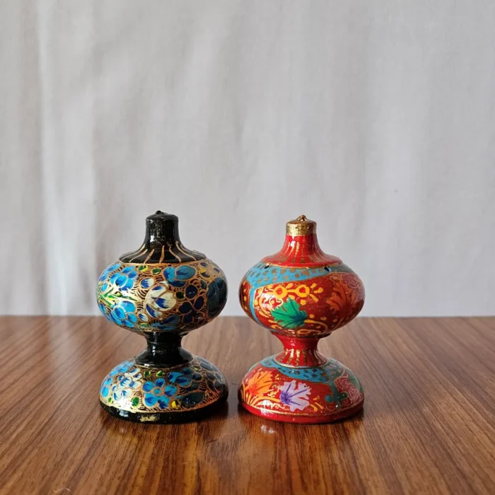 Set of 2 Kashmiri Paper Machie Agarbati Stands – Handcrafted in Kashmir - Image 2