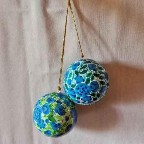 Kashmiri Paper Machie Craft Balls – Set of 2