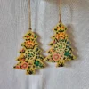 Set of 2 Kashmiri Paper Machie Christmas Trees