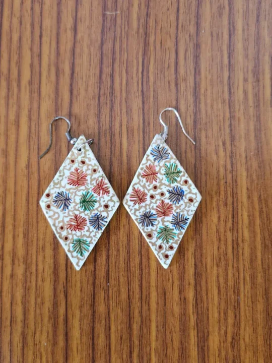 Kashmiri Paper Machie Earrings – Pair Included