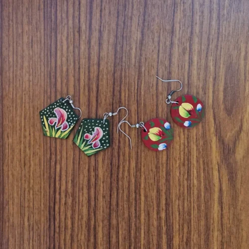 Set of 2 Pairs – Kashmiri Paper Machie Earrings