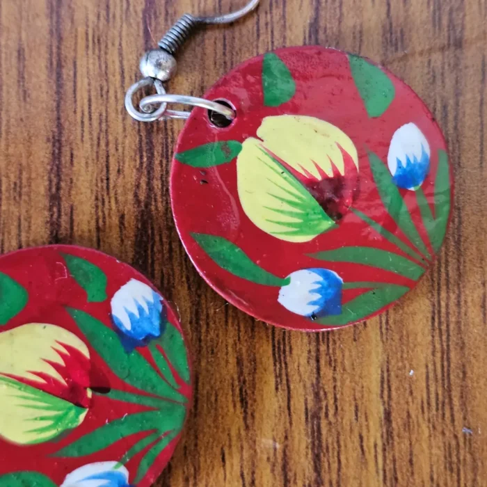 Set of 2 Pairs – Kashmiri Paper Machie Earrings - Image 6