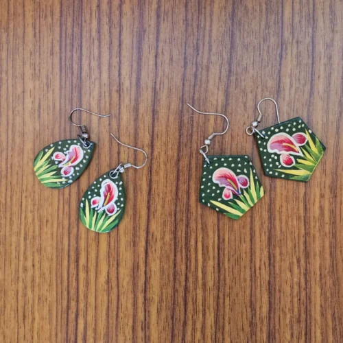 2-Pair Set of Kashmiri Paper Machie Earrings