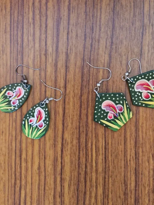 2-Pair Set of Kashmiri Paper Machie Earrings