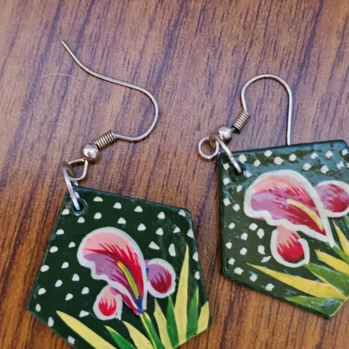 2-Pair Set of Kashmiri Paper Machie Earrings - Image 5