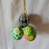 Kashmiri Paper Machie Decorative Egg Set – Handcrafted (Set of 3)