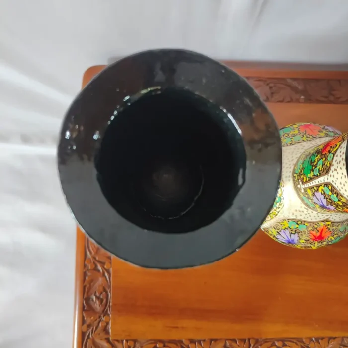 Set of 3 Kashmiri Paper Machie Flower Vases - Hand Painted Phooldaan - Image 5