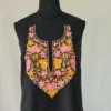 Black Kashmiri Cotton Suit Fabric 2PC With Aari Embroidered Neck - Zohra