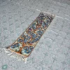Traditional Kashmiri Bedside Runner in Dusooty Cotton with Chain Stitch Embroidery (4×1 ft)