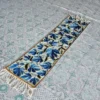 Artisan-Made Kashmiri Table Runner with Silk Chain Stitch on Dusooty Cotton (4×1 ft)