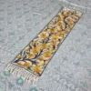 Kashmiri Dusooty Cotton Runner with Silk Thread Chain Stitch Embroidery (4×1 ft)