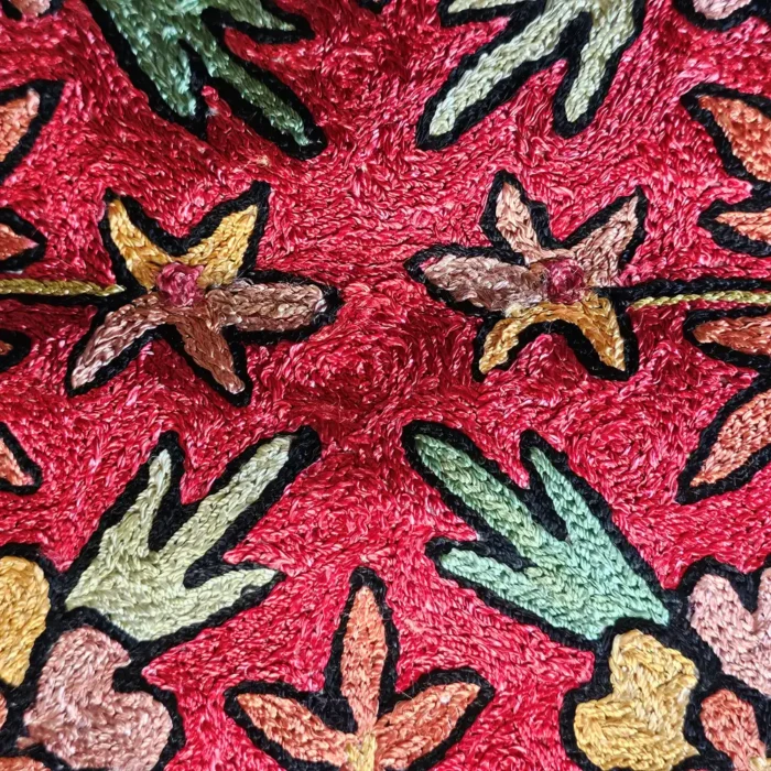 Dusooty Cotton Kashmiri Runner with Delicate Chain Stitch Detailing - Image 5