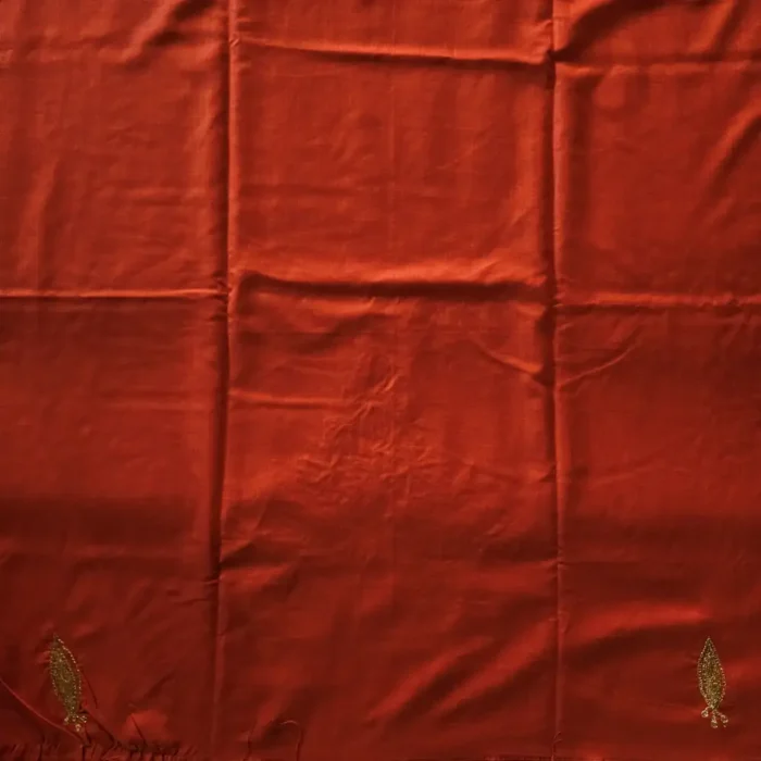 Rustic Red 3PC Tilla Embroidered Cotton Kashmiri Suit - Dal Jheel - Image 5