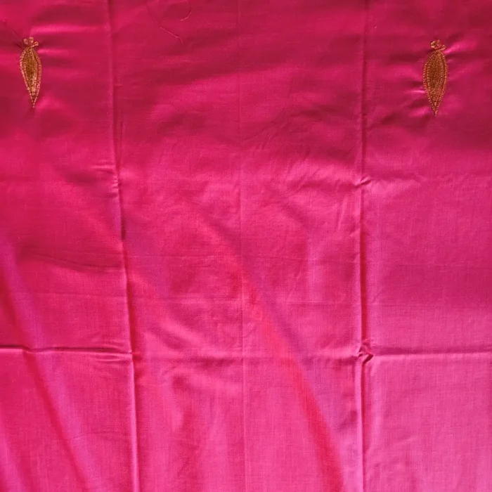 Pink 3PC Tilla Embroidered Cotton Kashmiri Suit - Dal Jheel - Image 5