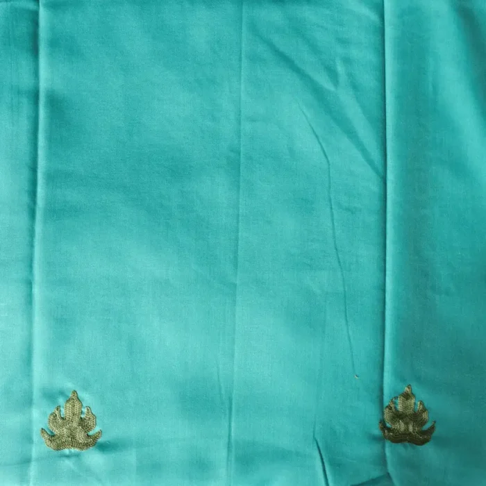 Kashmiri 2PC Summer Cool Green Unstitched Suit Fabric With All over Chinari Ariwork - Khayam - Image 4