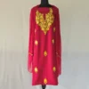Maroon Color 3PC Summer Cool Kashmiri Suit Fabric With Ariwork Boothis - Khayam