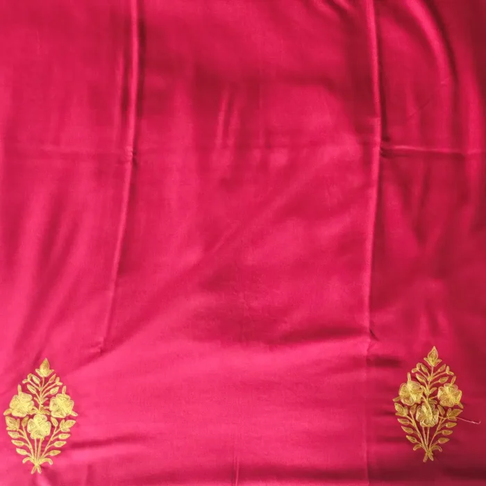 Maroon Color 3PC Summer Cool Kashmiri Suit Fabric With Ariwork Boothis - Khayam - Image 5