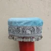 Hoorposh Green Bridal Kashmiri Velvet Cap in Tilla Embroidery