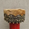 Shaam-e-Gul Light Brown Velvet Cap with Tilla Detailing