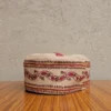 Noore-Khaas Bush Brown Kashmiri Toosha Cap with Hand Sozni Embroidery