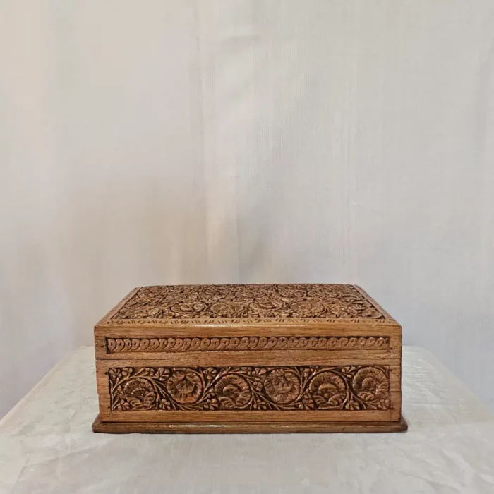 Handcrafted Kashmiri Walnut Box for Jewellery & Keepsakes