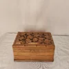 Kashmiri Walnut Wood Box with Hand-Carved Floral Detail
