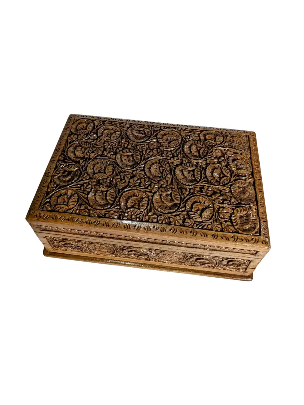 Handcrafted Kashmiri Walnut Box for Jewellery & Keepsakes