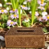 Kashmiri Handcrafted Walnut Wood Tissue Box