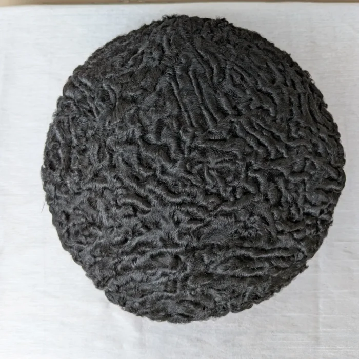 Black and Brown Round Karakul Cap | Pure wool - Image 2