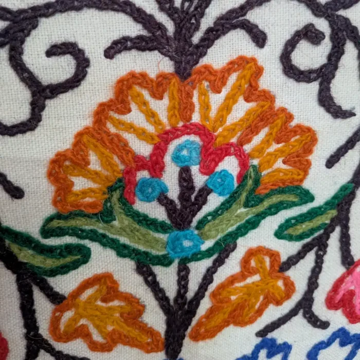 Classic Kashmiri Handmade Tea Cozy with Crewel Embroidery - Gulmarg - Image 2