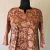 Zarna Magenta Kashmiri Long Kurti in Georgette with Chinari Aari Work