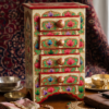 Hand Painted Kashmiri Paper Machie Drawer Box | Decorative Small Almirah