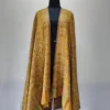 Fine Wool Mustard Shawl for Men with Kani Weave