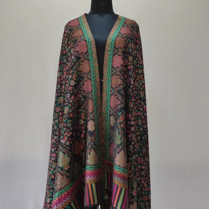 Kani White Kashmiri Woollen Shawl for Men