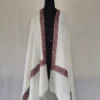 Hashmat Hand Sozni Hashidar White Kashmiri Shawl in Wool for Men