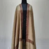 Men’s Wool Hashidar Kashmiri Beige Shawl with Hand Sozni Elegance