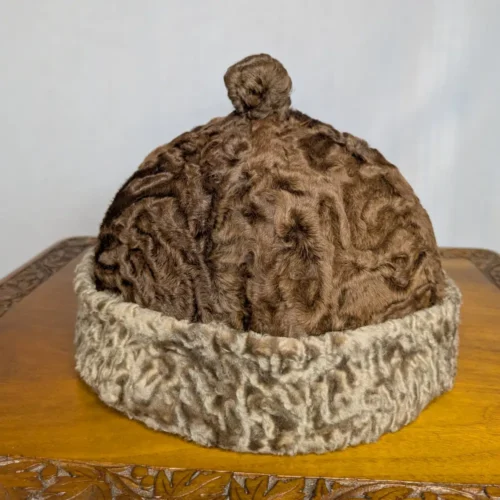 Dual Shaded Brown Kashmiri Karakuli Cap