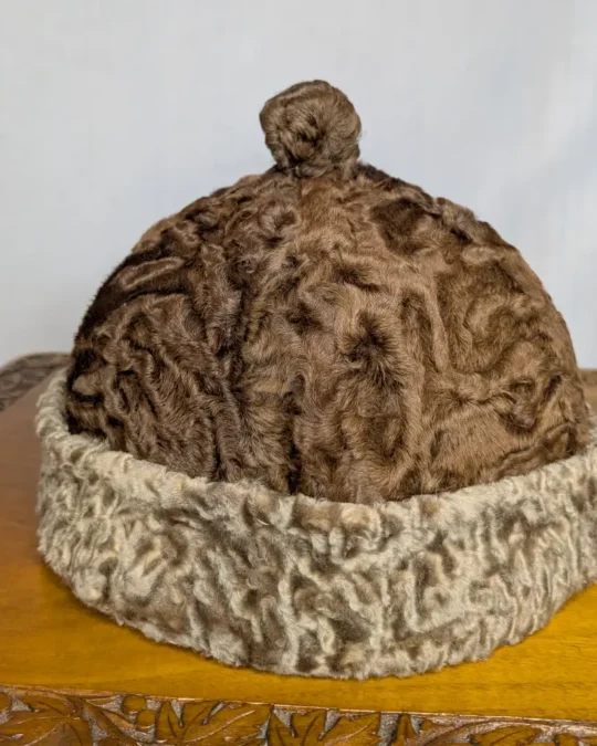 Dual Shaded Brown Kashmiri Karakuli Cap