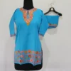 Blue Kashmiri Cotton Aari Kurta Set for Little Ones - Zunaira Mehak (6-7 years)