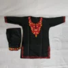 Mahjabeen Black Kashmiri Cotton Aari Embroidered Kurta Set (4-5 Years)