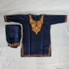 Dark Blue Ruby Cotton Shagufta Kashmiri Aari Work Kurta Set  (4-5 Years)