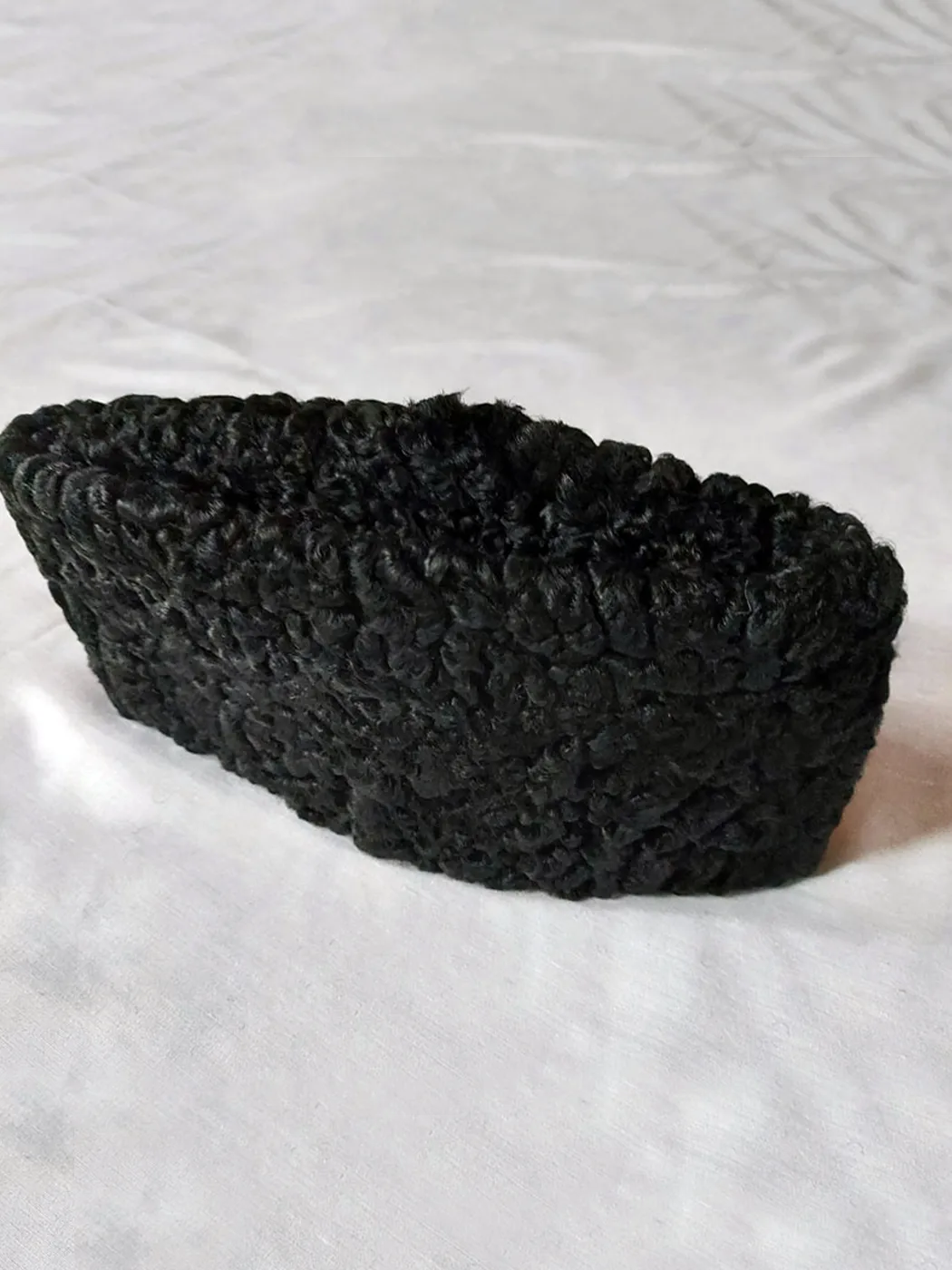 Black Kashmiri Karakuli Cap (Handmade in Kashmir)
