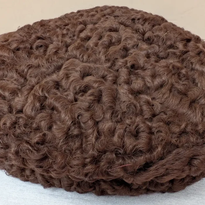 Dark Brown Premium Karakul Round Cap - Image 6