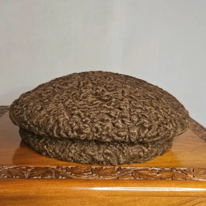Dark Brown Premium Karakul Round Cap - Image 3