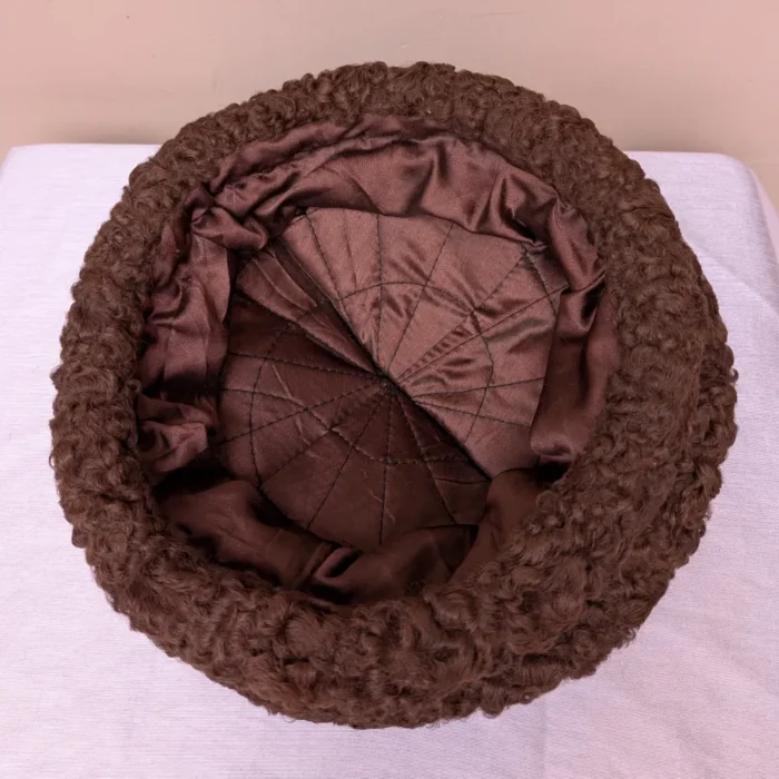Dark Brown Premium Karakul Round Cap - Image 4