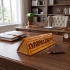 Custom Nameplate for Office Desk or Table | Kashmiri Handmade and Carved in Walnut Wood | Both Side Name