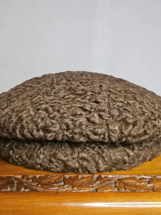 Dark Brown Premium Karakul Round Cap