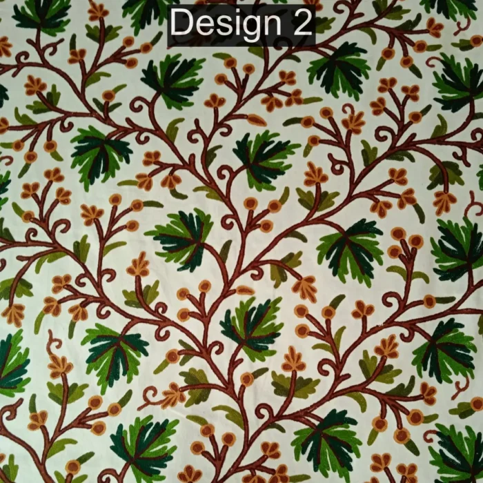 Kashmiri Dining Table Cover With Crewel Embroidery (6*4 feet) - Image 3