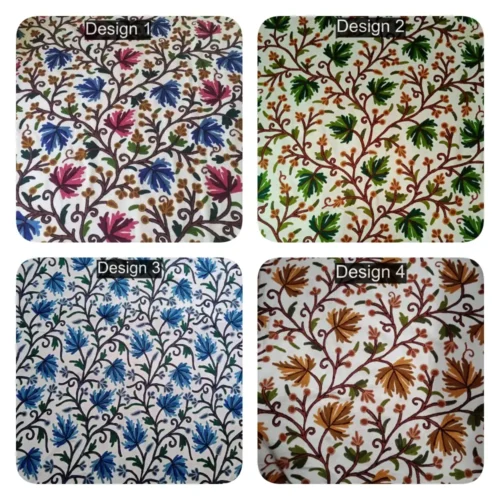 Kashmiri Cushion Cover with Crewel Embroidery | 16, 18, 24 Inch | Set of 2 | Noorbagh