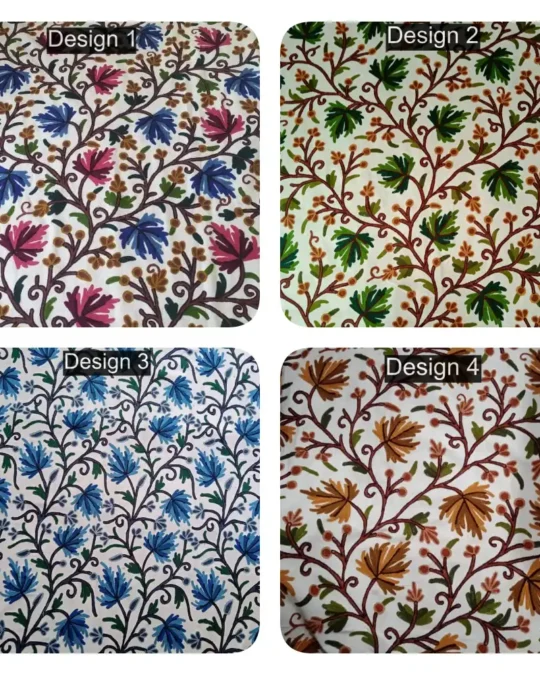 Noorbagh Kashmiri Curtain Chinari With Crewel Embroidery